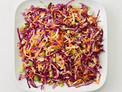 Miso-Sesame Slaw Recipe | Food Network Kitchen | Food Network Japanese Slaw, Sesame Slaw, Malt Vinegar, Coleslaw Recipe Easy, Toasted Sesame Oil, Slaw Recipe, Celery Root, White Miso, Cole Slaw