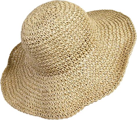 Women Straw Hat Wide Brim Beach Sun Cap Foldable Large Lady Floppy 100% Natural Paper Braided for Travel Decoration Summer Vacation Soft Lightweight and Breathable (Beige) Outdoor Hut, Hat Wide Brim, Sun Cap, Well Decor, Travel Decor, Beach Hat, Hat Making, Wide Brimmed, Amazon Fashion