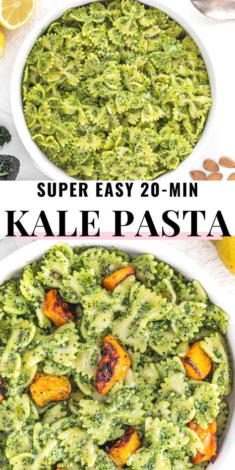 Kale Noodle Salad, Kale Zucchini Recipes, Creamy Kale Pasta, Pasta Kale Recipes, Kale Recipes Pasta, Kale And Spinach Recipes, Kale Recipes Dinner, Kale Dinner Recipes, Kale Pasta Sauce