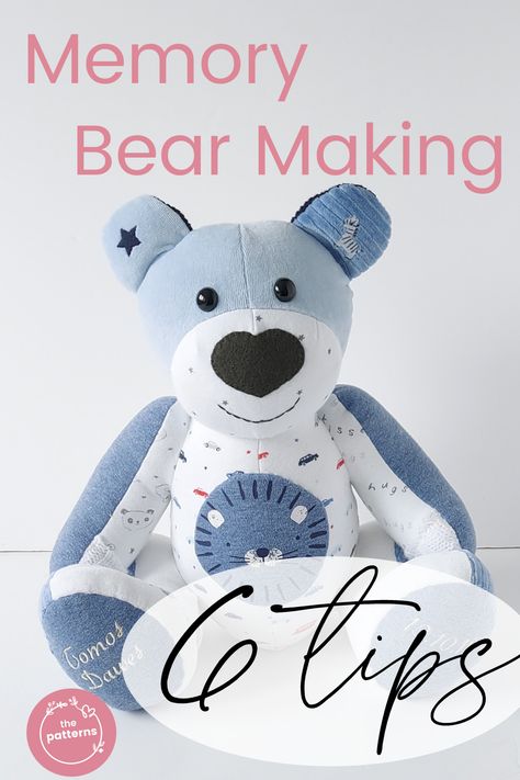 sewing toys patterns Bear Patterns Free Sewing, Memory Bears Pattern Free, Remembrance Bear, Bear Patterns Sewing, Make A Bear, Crochet Making, Memorial Items, Teddy Bear Patterns Free, Diy Teddy Bear