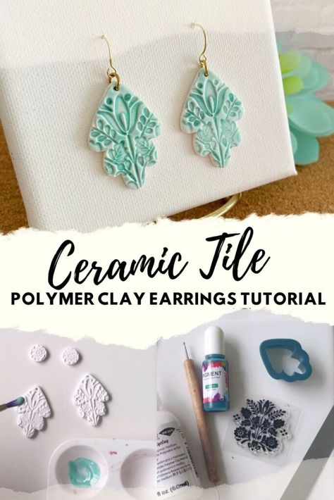 Polymer Clay Earrings Tutorial, Clay Earrings Tutorial, Make Polymer Clay Earrings, Easy Polymer Clay, Fimo Jewelry, Earrings Tutorial, Air Dry Clay Projects, Marble Earrings, Earring Tutorial