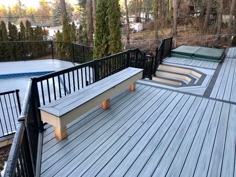 Foggy Wharf Trex Decking, Metal Deck Framing, Deck Footings, Trex Decking, Deck Cost, Aluminum Railing Deck, Deck Repair, Deck Framing, Metal Deck