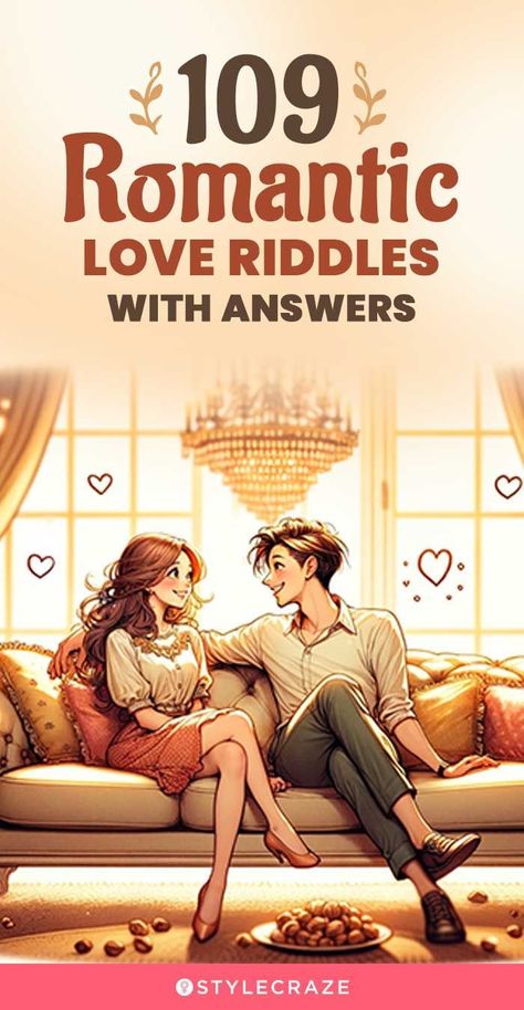 109 Romantic Love Riddles With Answers: The best way to understand these love brain twisters is to unravel all its tricks with introspection. Love is a puzzle with a million different solutions. Even if no one knows for sure how to solve that puzzle, you may still enjoy these romantic riddles and share them with your significant other. Brain Twister, Man Proposing, Intimate Questions, Trick Questions, Say Love You, Couple Questions, Couple Games, New Girlfriend, Bus Driver