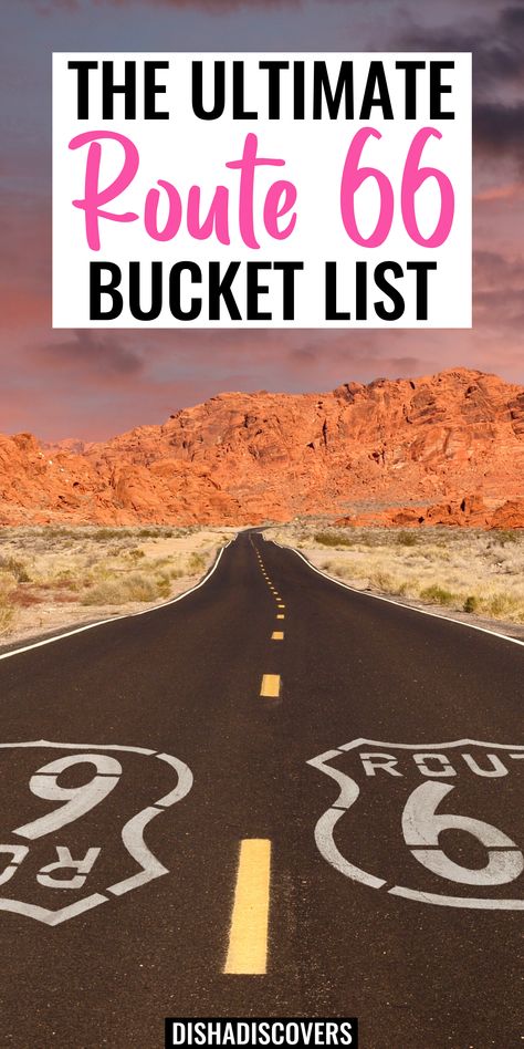 Route 66 Road Trip Aesthetic, Route 66 Party Theme, Rt 66 Road Trip, Route 66 Aesthetic, Best Road Trips In America, Route 66 Party, Route 66 Decor, Route 66 Theme, Driving Route 66