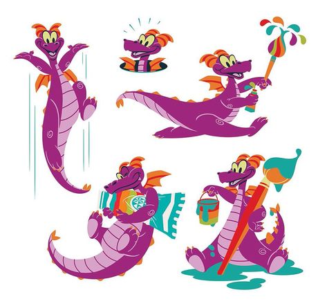 Figment Classroom, Walt Disney World Outfits, Figment Disney, Chris Gardner, Disney Doodles, Disney Sleeve, Disney Illustration, Fort Wilderness, Mary Blair