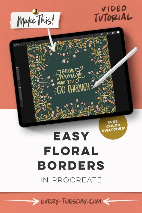 Every Tuesday Teela, Learn Procreate, Procreate Classes, Procreate Resources, Procreate Inspiration, Ipad Lettering Procreate, Lettering Procreate, Procreate Ideas, Procreate Tutorials