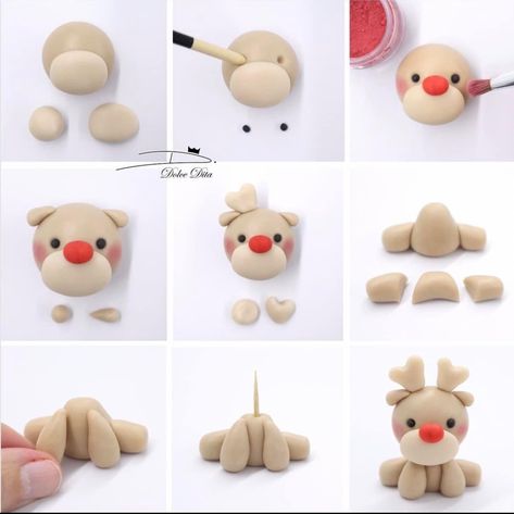 Diy Pate A Sel, Diy Pate Fimo, Cadeau Noel Diy, Fondant Figures Tutorial, Clay Christmas Decorations, Hemma Diy, ดินปั้น Polymer Clay, Polymer Clay Ornaments, Clay Diy Projects