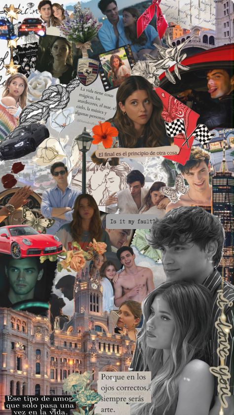 #culpamia #myfault #gabrielguevara #nicolewallace #ferrari #car #movies #books #hot #collageart #moviecollage #quotes #spanish #artcollage Quotes Spanish, Red Aura, Movie Collage, Spanish Movies, Culpa Mia, Nicole Wallace, Mia 3, Ferrari Car, Romantic Art