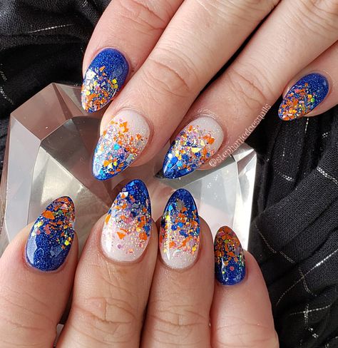 Oilers Nails Edmonton, Edmonton Oilers Nails, Oilers Nails, Hockey Nails, 2022 Nails, Real Nails, Purple Acrylic Nails, 2024 Nails, Manicure Inspiration