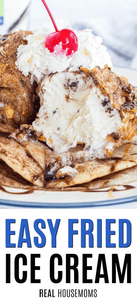 Homemade Fried Ice Cream, How To Make Fried Ice Cream At Home, How To Make Fried Ice Cream, Fried Ice Cream Recipe Easy, Easy Fried Ice Cream, Cream Cheese Ice Cream, Mexican Fried Ice Cream, Fried Ice Cream Recipe, Organic Ice Cream