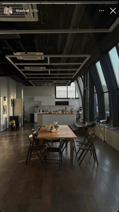 Industrial Loft Apartment Small, Rustic Loft Apartment, Article Aesthetic, Unique Apartment, Industrial Apartment, Wooden Floors, Loft Design, Aesthetic Rooms, Apartment Decor Inspiration