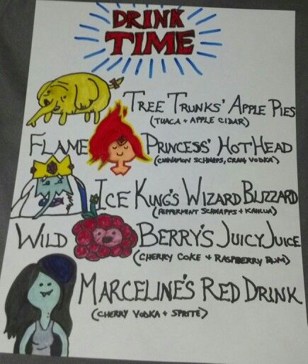 Adventure Time Drinking Game, Adventure Time Party Food, 2010s Birthday Party Theme, Adventure Time Snacks, Adventure Time Recipes, Adventure Time Theme Party, Adventure Time Party Ideas, Adventure Time Food, Adventure Time Finale