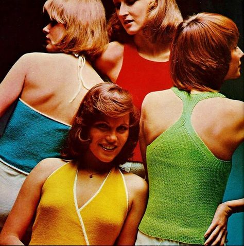 Halter Tops Vintage Knitting Pattern Instant Download Knitted Halter Top, Yarn Weight Chart, Wrap Halter Top, Halter Top Pattern, Womens Halter Tops, Knitting Needles Sizes, Vintage Knitting Patterns, Women Halter, Pdf Knitting Pattern