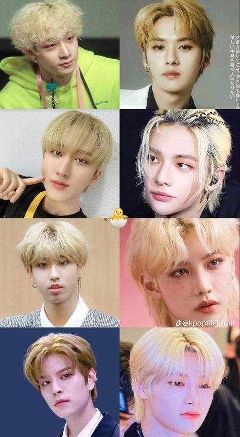 #straykids #ot8 #blondhair #photo #viral #stay Skz Blonde Hair, Kids Hair Color, Intricate Hairstyles, Hair Dyed, Asian Haircut, Kpop Hair, 17 Kpop, Skz In Cute, Savage Kids