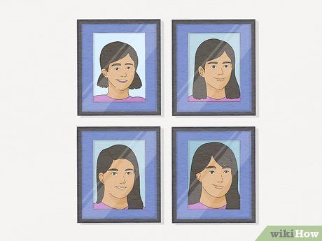 11 Easy Ways to Display School Pictures - wikiHow Fun Display School Pictures On Wall, School Picture Display Ideas, School Pictures Display, Hallway Pictures, Real Estate Staging, School Portraits, Wall Frames, Portrait Wall, School Pictures