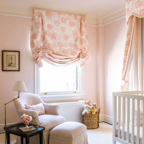 CECE BARFIELD INC. (@cecebarfieldthompson) posted on Instagram: “A recently completed nursery using a favorite fabric from @zinastudios. Swipe to see the room’s playful details!” • Aug 17, 2021 at 3:25pm UTC Cece Barfield, Son Bedroom, Antique Side Table, Manhattan Apartment, Curtain Ideas, Pretty Room, Pink Nursery, House Beautiful, Park Avenue