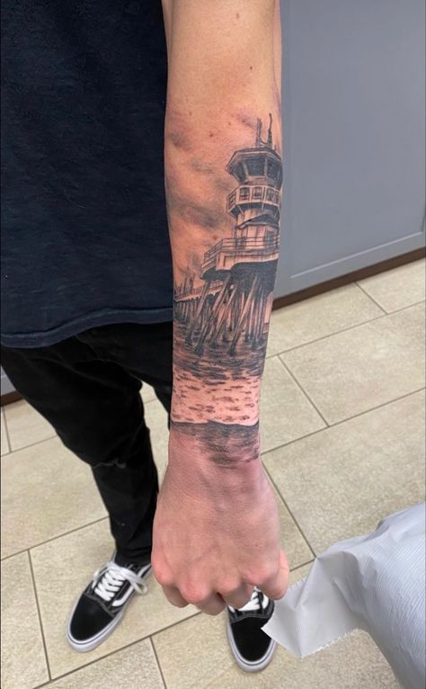 Pier Tattoo, Beach Tattoo, Tattoos, Quick Saves