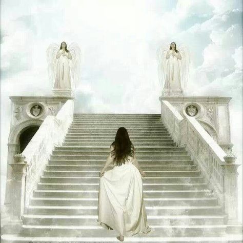 Going Home ~ Stairway to Heaven guarded by Angels Going To Heaven Pictures, Angels In Heaven Pictures, Stairs To Heaven Drawing, Heart Stairway To Heaven, Stairway To Heaven Painting, God's Army, Stairway To Heaven Song, Jesus Cartoon, Gods Princess