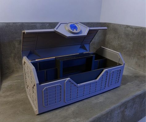 Star Wars Storage Crate & Tool Box by warrell72 - MakerWorld Star Wars Storage, Storage Crate, 3d Print Ideas, Modular Storage, Box Tops, Crate Storage, Lightsaber, Only 1, Tool Box