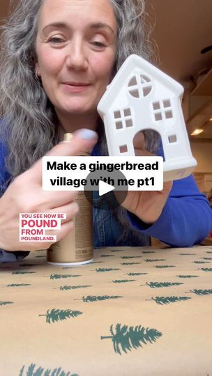 218K views · 4.4K reactions | Oh my days I think this is going to work, can’t wait to get really stuck into to make a gingerbread village !!! Montana Spray paint - Nougat @graffcityuk Ceramic House £1 @poundland White permanent marker -£5.99 x 5 Amazon - linked in bio (Amazon finds- Christmas) | Clare Hooper | Scott Dugdale · Holiday Bells Painting Ceramic Christmas Houses, Gingerbread Ceramic House, Spray Paint Ceramic, 200k Views, Gingerbread Village, My Days, Ceramic Houses, Village Houses, Permanent Marker