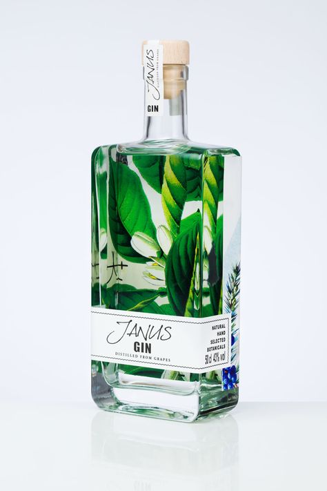 Janus Gin on Packaging of the World - Creative Package Design Gallery Self Promotion Design, Mystical Elements, Gin Brands, Drinks Packaging Design, Bottle Design Packaging, Alcohol Packaging, Bottle Label Design, Alcohol Bottles, Gin Bottles