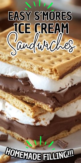 S’mores Ice Cream Sandwiches Graham Cracker Ice Cream Sandwich, Smores Ice Cream Sandwich, Graham Cracker Ice Cream, Carrot Cake Cheesecake Recipe, Ice Cream Easy, Easy Ice Cream Sandwiches, Peach Pound Cakes, Carrot Cake Cheesecake, Easy Carrot Cake