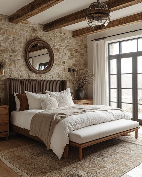 Instagram Southwestern Master Bedrooms Decor, Spanish Modern Bedroom, Mountain Bedroom, Organic Modern Bedroom, Spanish Modern, Bedrooms Decor, Luxury Bedroom Master, Master Bedrooms, Master Bedrooms Decor