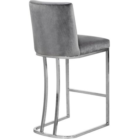 Velvet Stool, Meridian Furniture, Home Design Living Room, Counter Height Stools, Wine And Dine, Kitchen Stools, Stylish Home Decor, Grey Velvet, Counter Stool