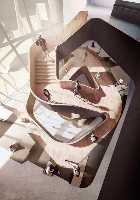 @1969Mauricio Internal Staircase, Deakin University, Woods Bagot, Atrium Design, Asma Kat, Architecture School, Stairs Architecture, Architecture Building Design, Interior Stairs