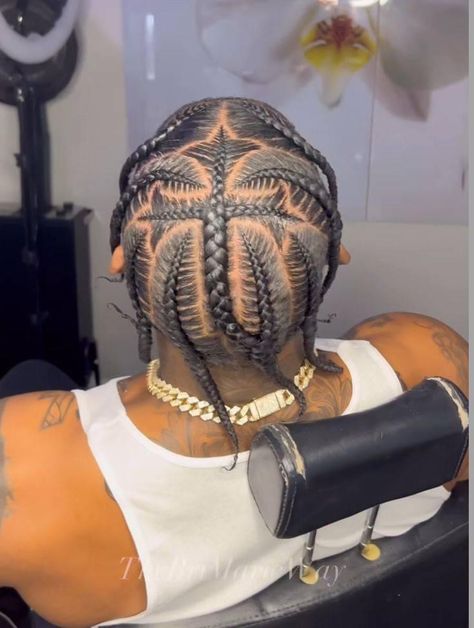 Black Braids For Men, Men Haircut Styles Braids, Guy Braided Hairstyles, Make Braid Styles, Men’s Braid Styles Long Hair, Black Man Cornrow Hairstyles, Chrome Hearts Braids Men, 4 Braids Men Hairstyle, Different Cornrow Styles Men