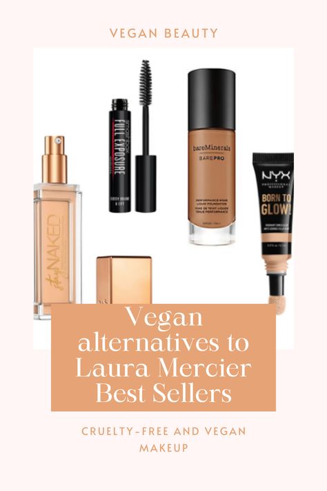 Laura Mercier have many award-winning products but none of them are vegan. Can you get the same flawless results with vegan makeup? You sure can! Check out the vegan and cruelty-free alternatives to Laura Mercier’s 5 best-sellers. Nyx Born To Glow, Vegan Makeup Brands, Makeup Drugstore, Vegan Mascara, Non Toxic Makeup, Clean Beauty Products, Winning Products, Free Skincare, Vegan Products