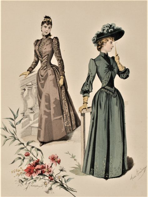 1890s London Fashion, 1890 Fashion Women, 1890 Fashion Plate, 1890s Fashion Women, Late 1800s Fashion, 1890 Fashion, 1899 Fashion, 1890s Fashion, 1880s Fashion