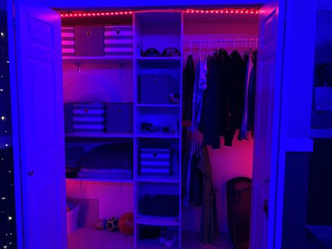 Led lights Led Light Closet Ideas, Led Lights Wardrobe, Led Lights In Closet, Closet With Led Lights, Led Lights Closet, Closet Led Lights, Closet Led Lighting, Led Light Closet, Led Room Aesthetic