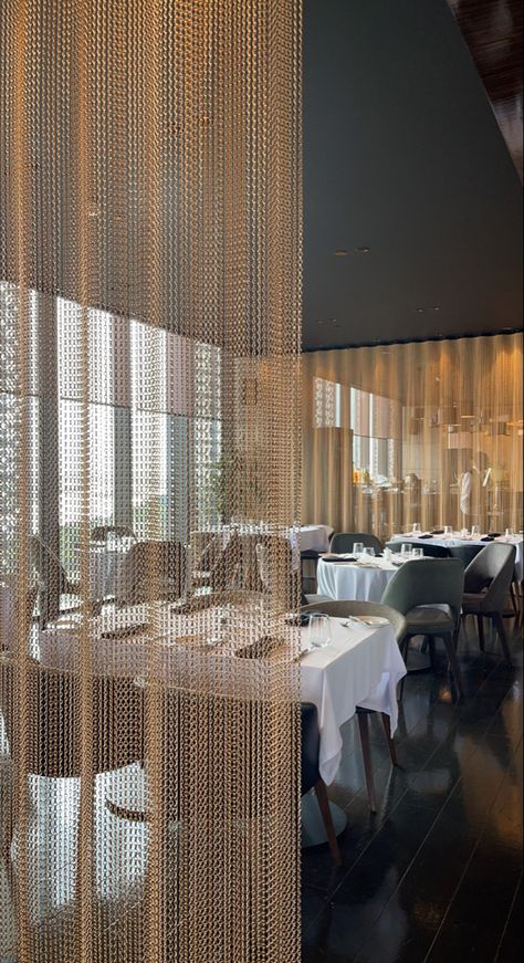 Havana Restaurant, Casa Malaparte, Mesh Curtain, Bank Vault, Coffee Restaurants, Ceiling Design Modern, Restaurant Interior Design, Screen Design, Restaurant Interior