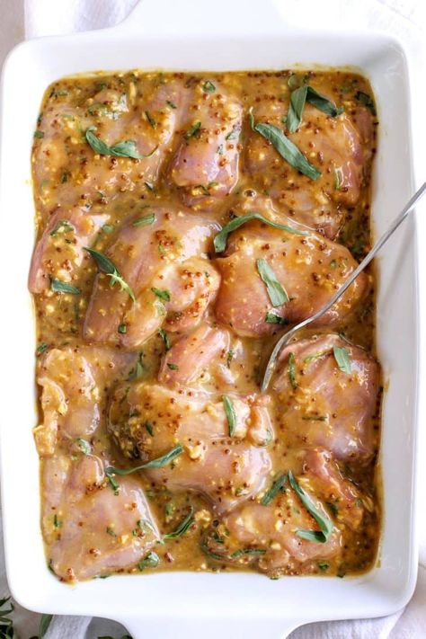 Baked Honey Mustard Chicken (So Easy!) | foodiecrush.com Whole Grain Mustard Chicken, Ground Mustard Chicken, Honey Mustard Chicken Recipes, Whole Grain Mustard, Mustard Chicken Recipes, Mustard Recipe, Recipetin Eats, Honey Mustard Chicken, Mustard Chicken