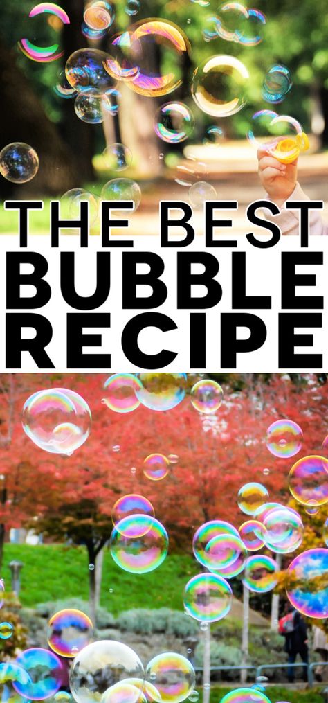 Bubble Recipes, Homemade Bubble Wands, Bubble Solution Recipe, Diy Bubbles, Bubbles Recipe, Homemade Bubble Solution, Bubble Mixture, Bubble Diy, Cousins Shirts