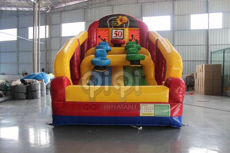 https://flic.kr/s/aHskioByxp | Double Hoop Inflatable Basketball Game | Great fun for everyone, this dual hoop game keeps kids and adults busy for hours! Side by side competition gets the excitement going. Take a shot and see if you can get 50 points, 30 points, 10 points, or if it will be a complete miss. Check out:http://www.qiqi-toys.com/Sports/Double-Hoop-Inflatable-Basketball-Game-874.html Inflatable Obstacle Course, Inflatable Water Park, Inflatable Slide, Indoor Soccer, Giant Inflatable, Bouncy Castle, Obstacle Course, Inflatable Pool, Football Field