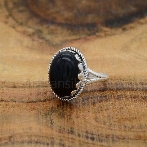 Black Onyx Ring, 925 Silver Ring, Boho Statement Ring, Onyx Jewelry, Tringle Design Ring, Big Stone Ring, Women Jewelry, Bridesmaid Gift. Boho Statement Ring, Jewelry Everyday, Oxidized Ring, Big Stone Ring, Jewelry Halloween, Everyday Ring, Onyx Jewelry, Jewelry Bridesmaid, Black Onyx Stone