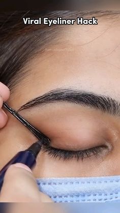 Bobby Pin Eyeliner hack | eyeliner Tutorial for beginners.. #eyeliner #wingliner #asmakhan Eyeliner Bobby Pin Trick, Eyeliner Wing Hacks, How To Do Winged Eyeliner For Beginners, Eyeliner Hacks For Beginners, Pencil Eyeliner Tutorial, Eyeliner Tutorial For Beginners, Eyeliner Tutorials, Beginners Eyeliner, Eyeliner Application