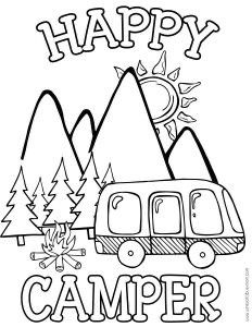 Happy Camper Coloring Pages, Summer Reading 2024 Craft Ideas, Prek Camping Crafts, Camping Art For Preschoolers, Camping Birthday Activities, Camping Day Preschool, Camp Preschool Activities, Camping Daycare Activities, Easy Camping Crafts For Toddlers