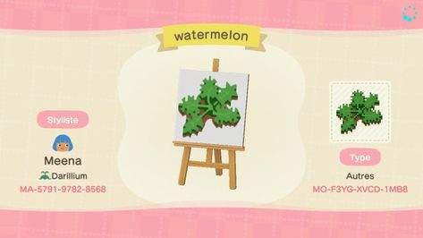 Watermelon Leaves, Watermelon Patch, Lantern Tile, Island Design, Beach Ball, Designs Patterns, I Love It, Animal Crossing, Love It