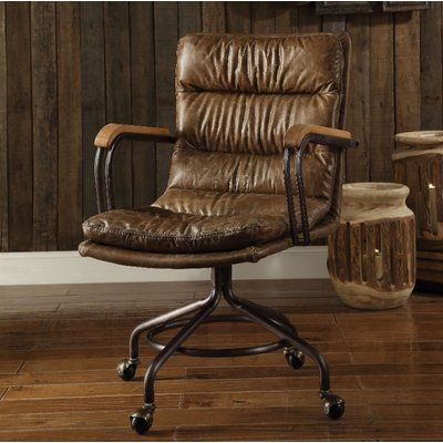 17 Stories Lincolnwood Executive Office Chair Color (Upholstery): Whiskey Brown Vintage Whiskey, Drafting Chair, Leather Office, Swivel Office Chair, Conference Chairs, Executive Office Chairs, Leather Office Chair, Acme Furniture, Stylish Chairs