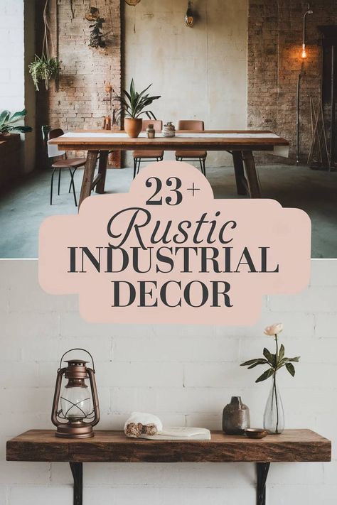 23 Rustic Industrial Decor Ideas to Transform Your Space (LIst)

Bring warmth and charm to your home with rustic industrial decor ideas. Think reclaimed wood metal accents vintage lighting cozy textiles and open shelving. These tips will help you blend the beauty of nature with the sleekness of industrial style creating a unique space that feels both inviting and stylish. https://fabricerie.com/rustic-industrial-decor Scandinavian Industrial Interior Design, Rustic Modern Wall Decor, Industrial Office Decor Ideas, Industrial Lobby Design, Soft Industrial Decor, Industrial Boho Decor, Exposed Brick Accent Wall, Industrial Rustic Decor, Scandinavian Industrial Interior