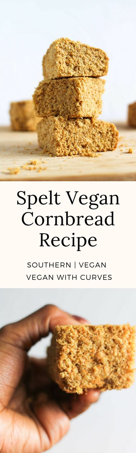 Moist and hearty southern style vegan cornbread recipe. Made with nutritious spelt flour. Perfect to serve with winter soup or chilli! Vegan Cornbread Dressing, Dairy Free Cornbread Recipe, Dairy Free Cornbread, Vegan Cornbread Recipe, Vegan Cornbread, Homemade White Bread, Chili And Cornbread, Friends Recipes, Healthy Bread Recipes