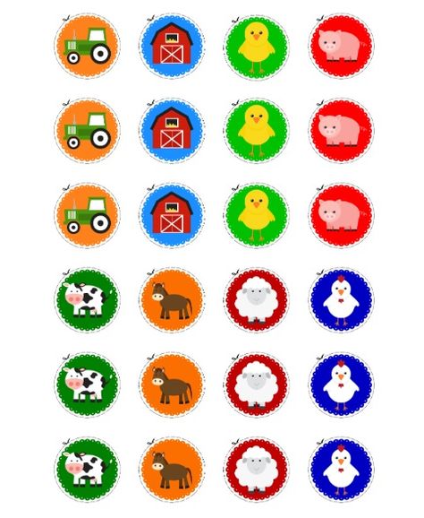 Free Farm #Printable Cupcake Toppers ~ Farmer's Wife Rambles Farm Birthday Party Games, Farm Cupcake Toppers, Farm Printable, Farm Animal Cupcakes, Party Games For Kids, Farm Themed Party, Barnyard Birthday Party, Farm Animal Party, Farm Themed Birthday Party