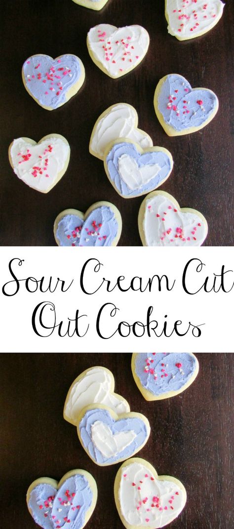 Sour Cream Cut Out Cookies, Sour Cream Scones, Cookies And Cream Frosting, Roll Out Sugar Cookies, Frosting Buttercream, Sour Cream Cookies, Sour Cream Sugar Cookies, Blogger Ideas, Homemade Sour Cream