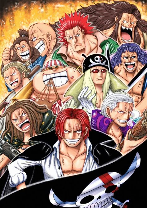 Red Hair Pirates, Red Hair Inspiration, One Piece Photos, One Piece Cartoon, Big Mom, Best Anime Drawings, Anime Black Hair, One Piece Wallpaper, One Piece Wallpaper Iphone