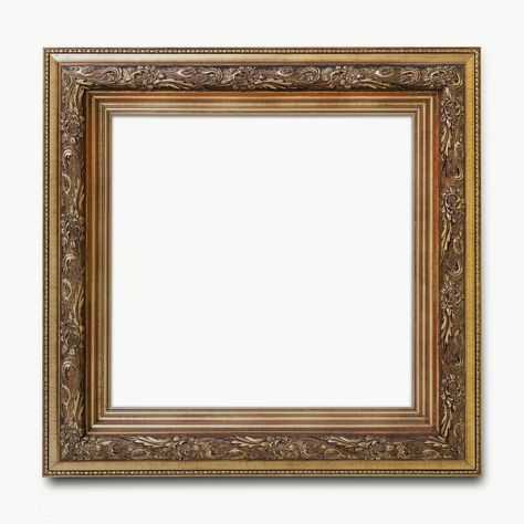 Picture Frame Template, Empty Picture Frames, Png Images For Editing, Oil Painting Frames, Old Picture Frames, Frame Border Design, Vintage Photo Frames, Personalized Picture Frames, Square Painting