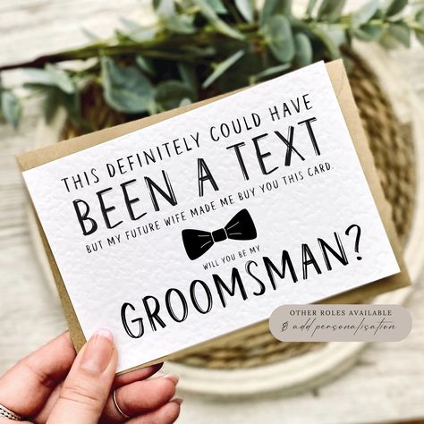 Groomsman Proposal Box, Bridesmaid Proposal Diy, Groomsmen Proposal Gifts, Groom Party, Be My Groomsman, Dream Wedding Decorations, Groomsmen Proposal, Bridesmaid Box, Future Wedding Plans