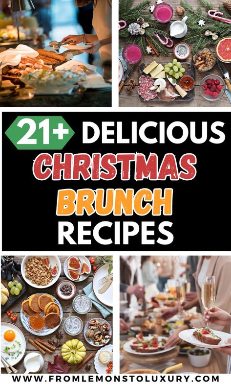 Christmas Brunch Ideas For Breakfast Party, Small Christmas Brunch Ideas, What To Serve At A Brunch, Christmas Eve Brunch Menu Ideas, Southern Brunch Menu Ideas, Christmas Party Brunch Ideas, Kids Christmas Brunch, Gluten Free Christmas Brunch, Christmas Brunch Food Ideas